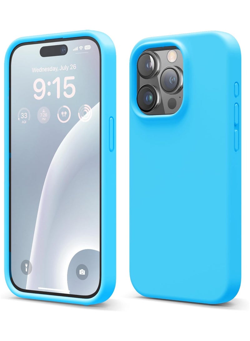 Soft Silicone Case Compatible with iPhone 16 Pro, Liquid Gel Silicone Rubber, Soft Silky Touch [3-Layer Shockproof Structure], Anti-Scratch Microfiber Lining Shockproof Back Cover - Image 1