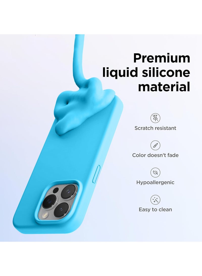 Soft Silicone Case Compatible with iPhone 16 Pro, Liquid Gel Silicone Rubber, Soft Silky Touch [3-Layer Shockproof Structure], Anti-Scratch Microfiber Lining Shockproof Back Cover - Image 2