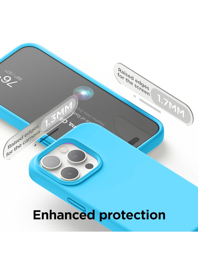 Soft Silicone Case Compatible with iPhone 16 Pro, Liquid Gel Silicone Rubber, Soft Silky Touch [3-Layer Shockproof Structure], Anti-Scratch Microfiber Lining Shockproof Back Cover - Image 3