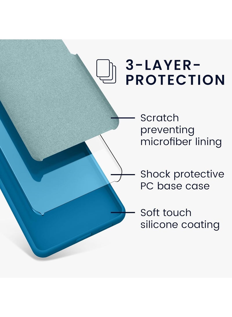 Soft Silicone Case Compatible with iPhone 16 Pro, Liquid Gel Silicone Rubber, Soft Silky Touch [3-Layer Shockproof Structure], Anti-Scratch Microfiber Lining Shockproof Back Cover - Image 4