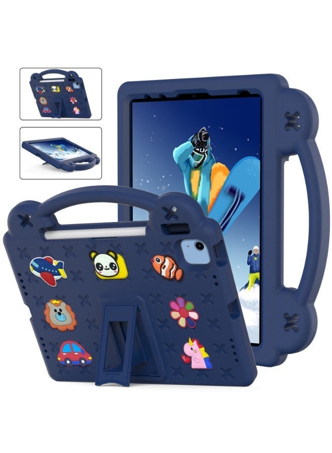 Kids' Case for iPad 10th Generation 10.9-inch (2022), iPad 11th 2025, Air4/Air5 Universal, Durable Shockproof Lightweight Protective Handle Stand, Cute Animals, EVA Safety Material Kids' Case (Navy Blue) - Image 4