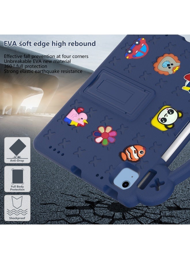 Kids' Case for iPad 10th Generation 10.9-inch (2022), iPad 11th 2025, Air4/Air5 Universal, Durable Shockproof Lightweight Protective Handle Stand, Cute Animals, EVA Safety Material Kids' Case (Navy Blue) - Image 5