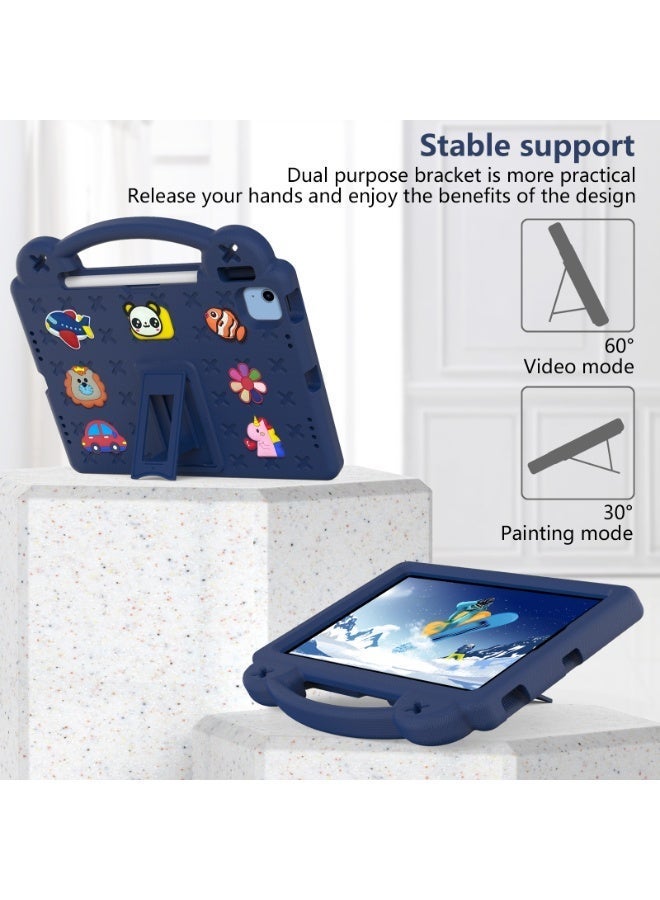 Kids' Case for iPad 10th Generation 10.9-inch (2022), iPad 11th 2025, Air4/Air5 Universal, Durable Shockproof Lightweight Protective Handle Stand, Cute Animals, EVA Safety Material Kids' Case (Navy Blue) - Image 2