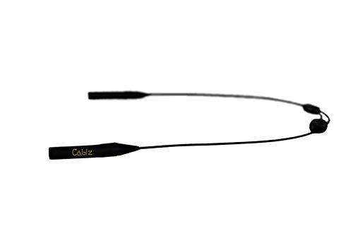 Cablz Skinnyz Zipz Eyewear Retainer | Black Stainless Cable Eyewear Retainer Strap | 14 inch - Extra Small End - Image 2