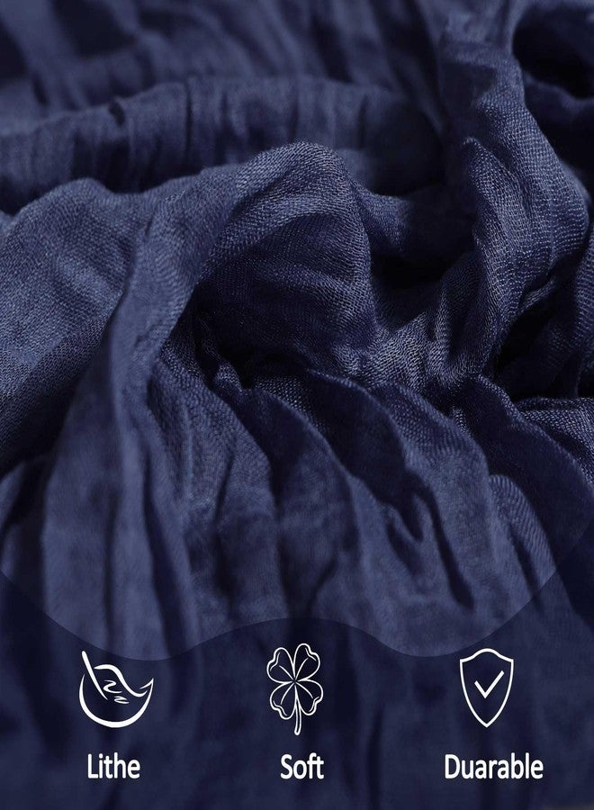 Heneger 8 Pack Navy Blue Cheesecloth Table Runner 10Ft Gauze Cheese Cloth Table Runner 120 Inch Boho Sheer Rustic Fabric for Holiday Decor Bridal Baby Shower Wedding Home Decoration - Image 5