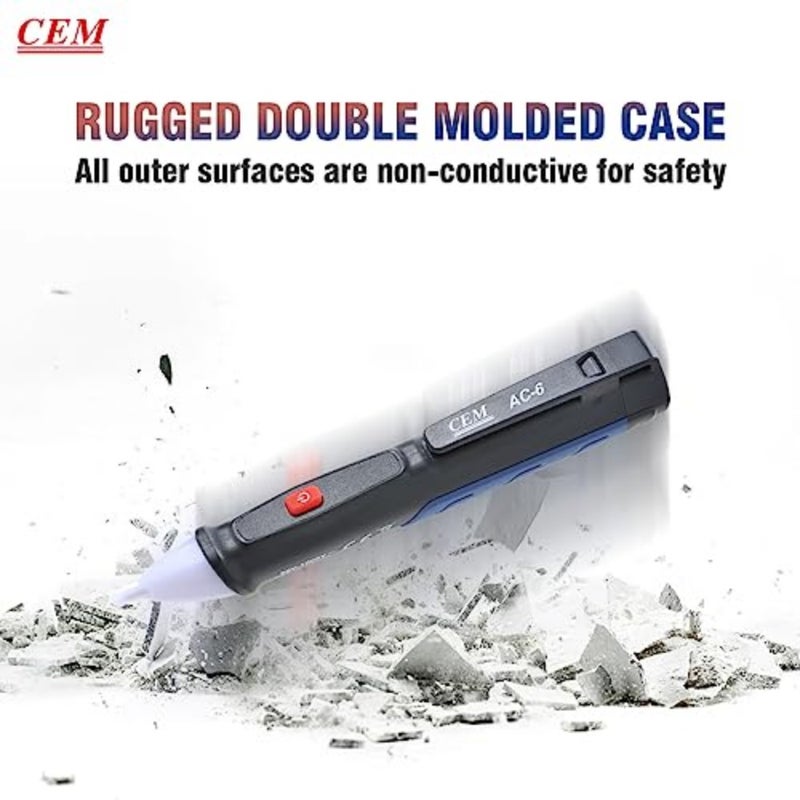Non-Contact Voltage Testers Pen 50V-1000V Voltage Detector Portable Electrical Tester with Switchable audible and silent mode for Sockets Wires, Switches Lighting Fixtures, Circuit Breakers - Image 5
