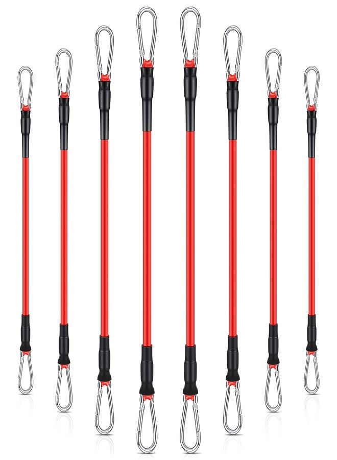 Liliful 8 pcs Resistance Bands for Working Out Additional Exercise Bands for Replacement Workout Equipment Elastic Stretch Legs Ankle Straps for Men Women Strength Training Fitness Gym Home, Red - Image 1