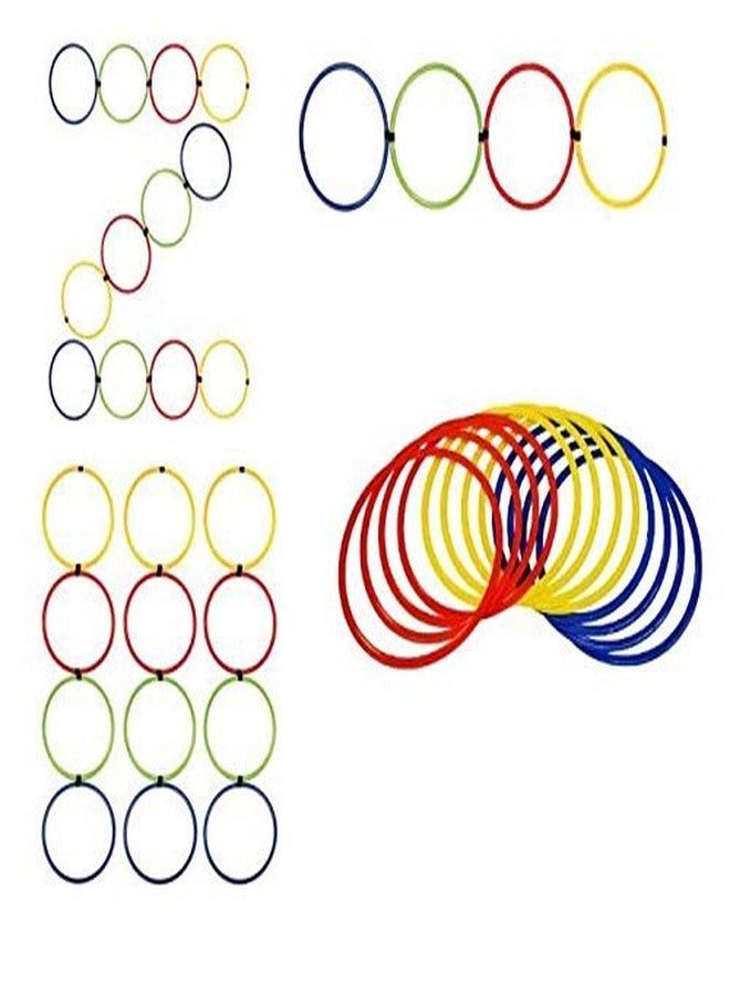 Roxan Flat Ring 18 inch Ring Ladder in 12 Piece | Round Flat Ring Ladder Multi Color | Track and Field Flat Ring Ladder | Indoor and Outdoor Flat Ring Ladder for Unisex Adults - Image 2