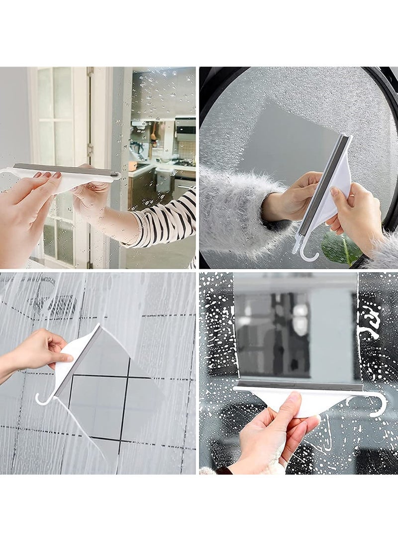 SYOSI Small Rubber Squeegee with Hanging Hook, 5 PCS Silicone Mini Kitchen Countertop Squeegee, Water Wiper Scraper Cleaner Tool for Cleaning Sink, Counter, Tiles, Mirror, Bathroom - Image 2