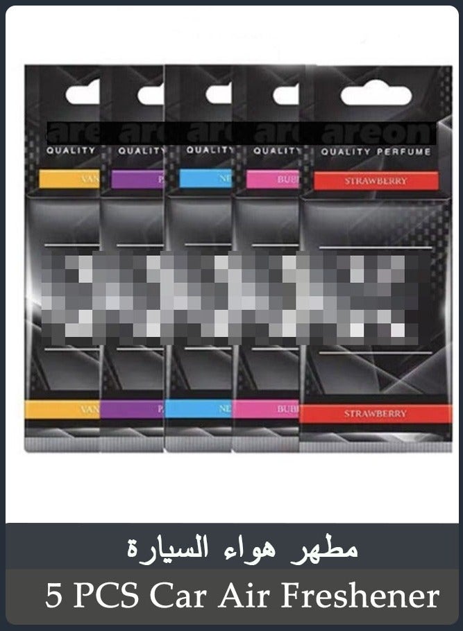 5 PCS Car Air Freshener, Multipack Combo Pack, Value Set, 5 Scents, Long Lasting Scent, Eco Friendly Refill - Image 1