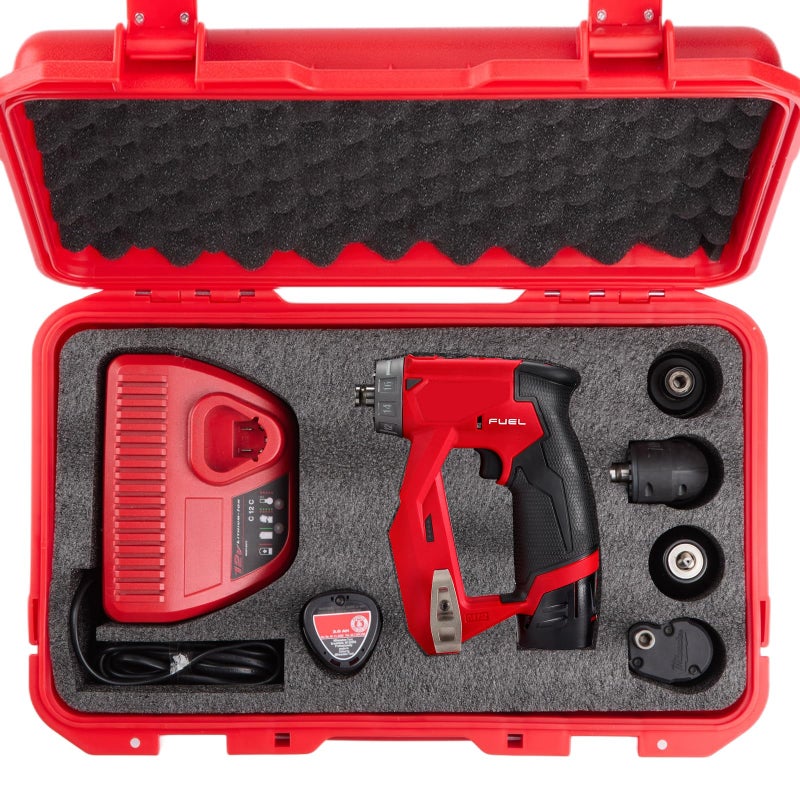 YDEPLVEO Hard Case for Milwaukee M12 Fuel Installation Drill/Driver Kit & Accessories (2505-22) | High-Density Foam | Durable Protective Carrying Storage Tool Box Organizer | (CASE ONLY) - Image 1