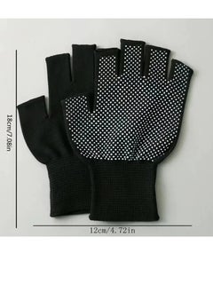 PAMEER Fingerless Gloves, Half Finger Non-slip Breathable Work Gloves, Mens Mittens Gloves, Outdoor Fishing Exercise Driving Cycling Workout Yoga Gloves Fingerless Gloves for Women Men.  - Image 2