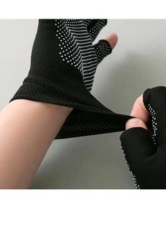 PAMEER Fingerless Gloves, Half Finger Non-slip Breathable Work Gloves, Mens Mittens Gloves, Outdoor Fishing Exercise Driving Cycling Workout Yoga Gloves Fingerless Gloves for Women Men.  - Image 3