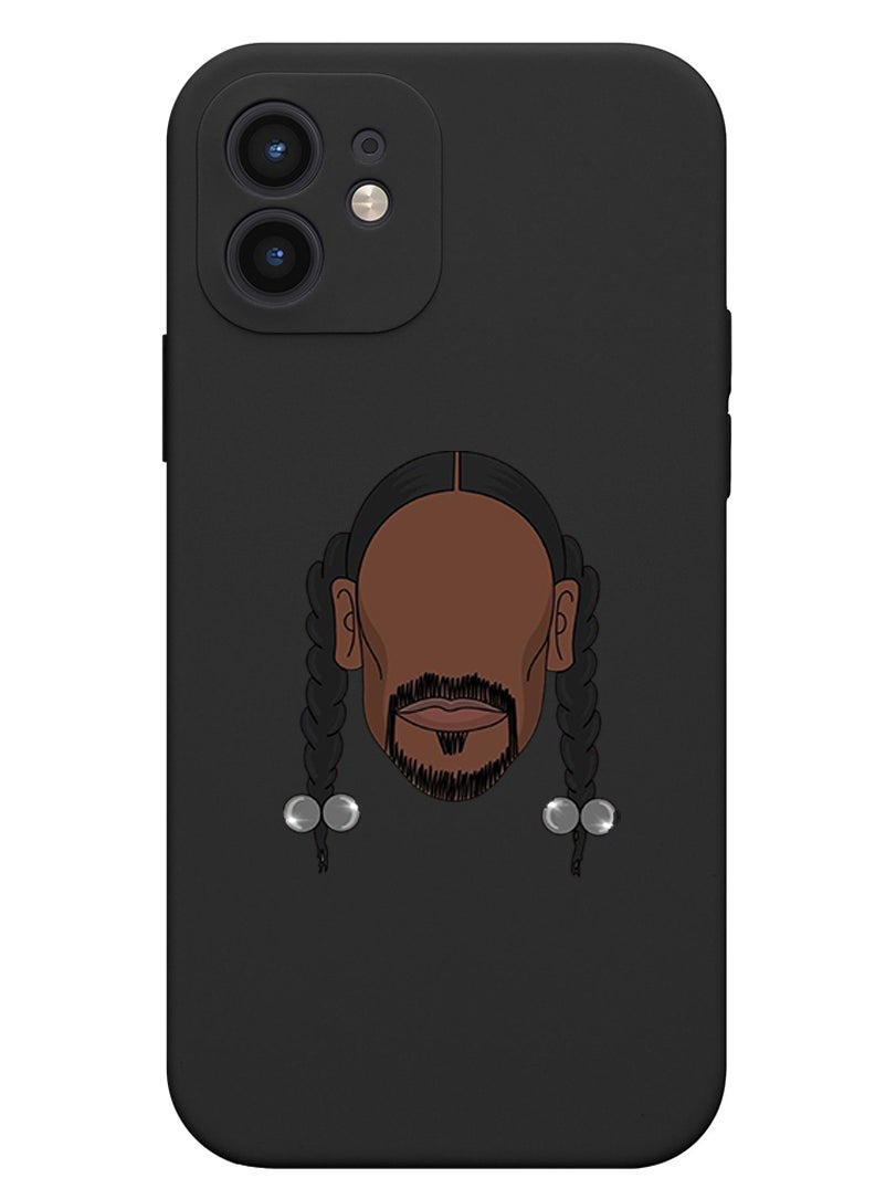 Theodor - Protective Slim Fit Case Liquid Silicone Cover with Full Body Protection Anti-Scratch Shockproof Case For iPhone 12 Black  - Social Distancing expert black copy - Image 1