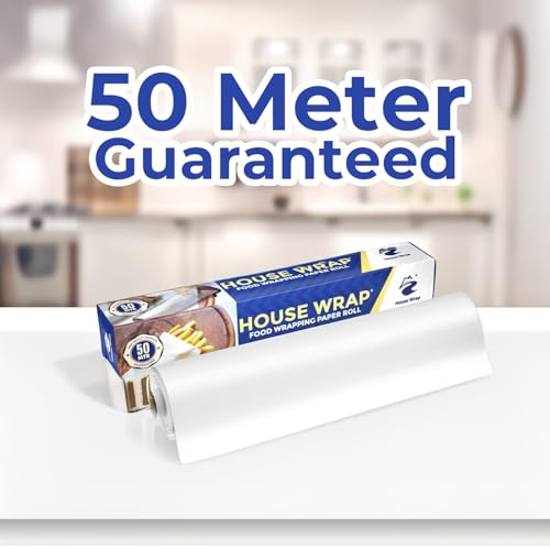 House Wrap 50 Meters Food Wrapping Paper - Premium Non-Stick Butter Paper Roll | Family Pack Food Wrapping Paper | Chemical Free,Oil Proof, Non Stick Paper - Image 3