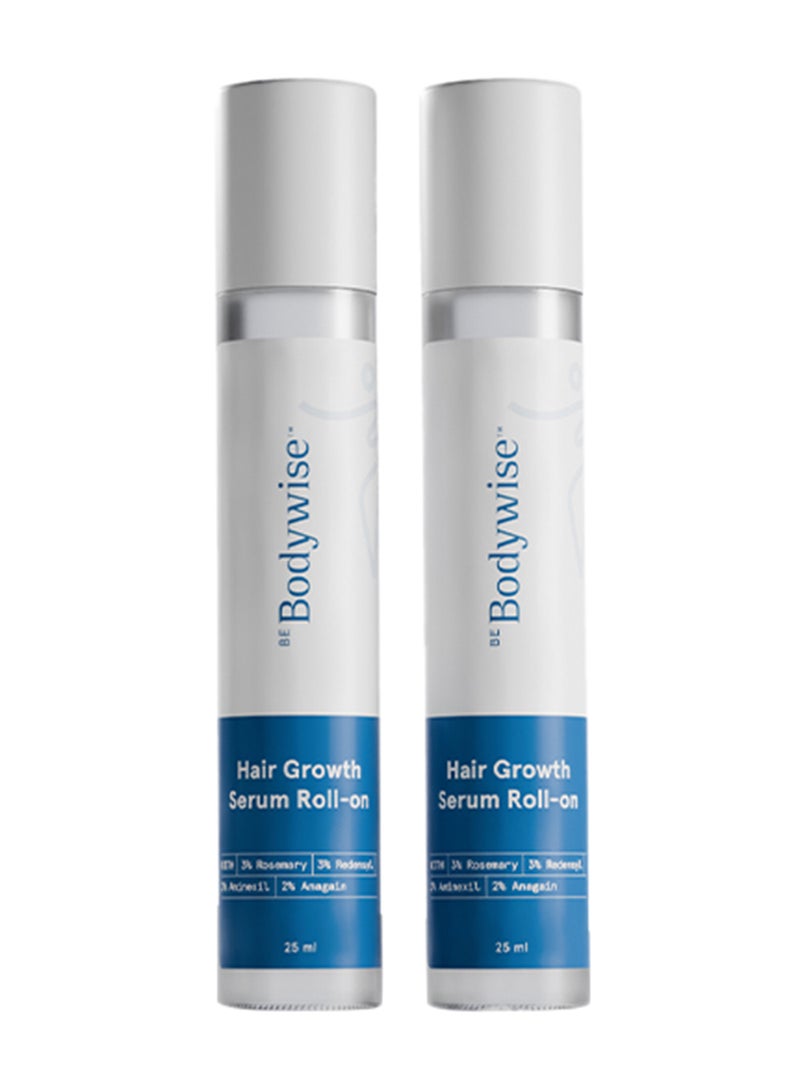 Be Bodywise 3% Rosemary Hair Growth Serum (Roll On) | 3% Redensyl, 2% Aminexil & 2% Anagain | Thicker & Stronger Hair | Prevents Hair Fall & Stimulates Follicles | 50ml - Image 1