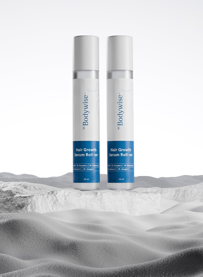 Be Bodywise 3% Rosemary Hair Growth Serum (Roll On) | 3% Redensyl, 2% Aminexil & 2% Anagain | Thicker & Stronger Hair | Prevents Hair Fall & Stimulates Follicles | 50ml - Image 2