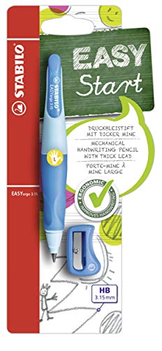 STABILO EASYergo 315 Ergonomic Mechanical Pencil LeftHanded Pack of 1 Light BlueDark Blue with Sharpener - Image 1