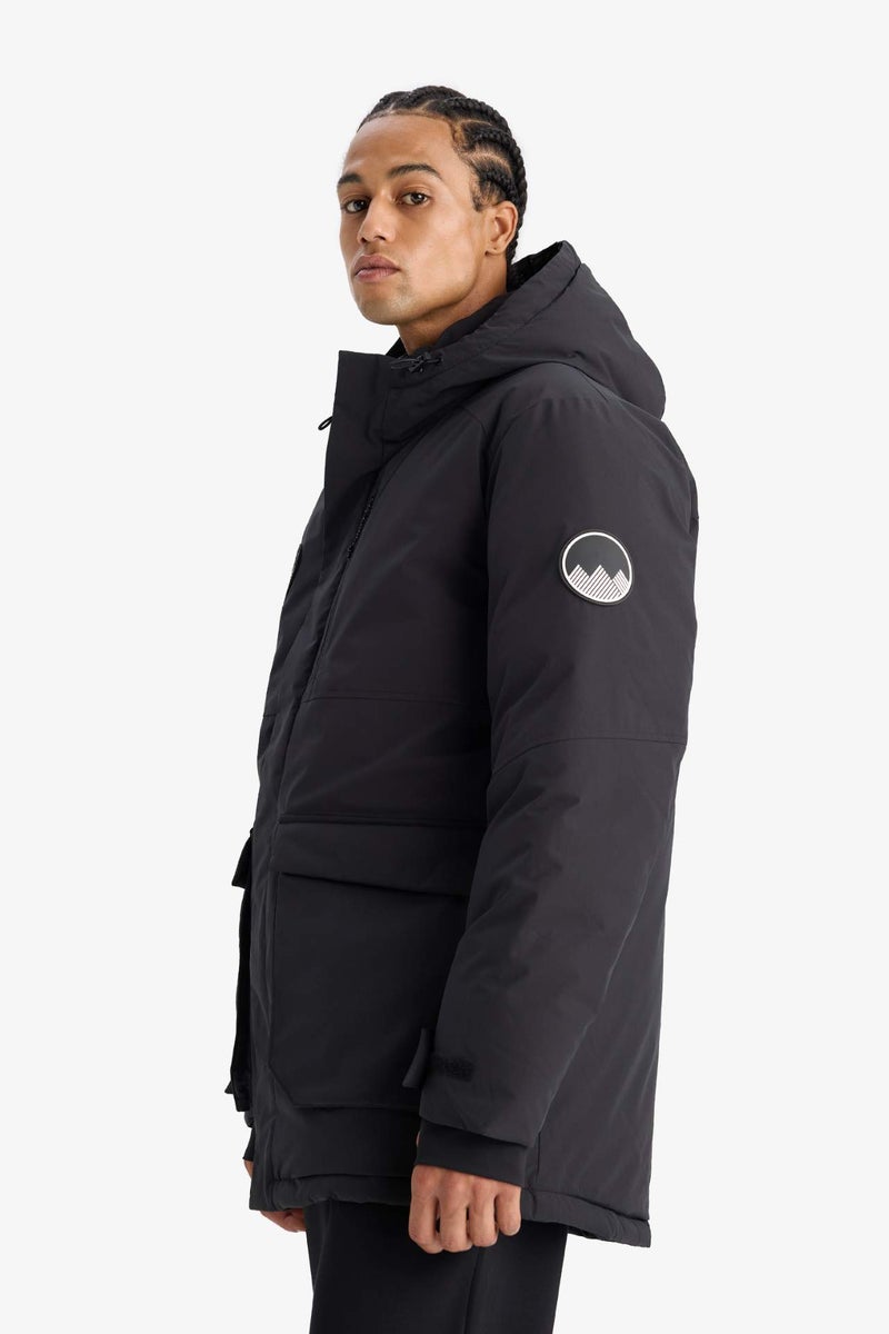 DeFacto Regular Fit Hooded Zippered Windproof Waterproof Puffer Jacket - Image 3