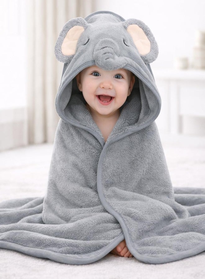 First Kick Ultra Soft Hooded Baby Bath Towel, Premium Absorbent Quick Dry Newborn Towel, Gentle on Skin, Infant Bath Towel for 0–2 Years, Baby Boys & Girls, Large Size