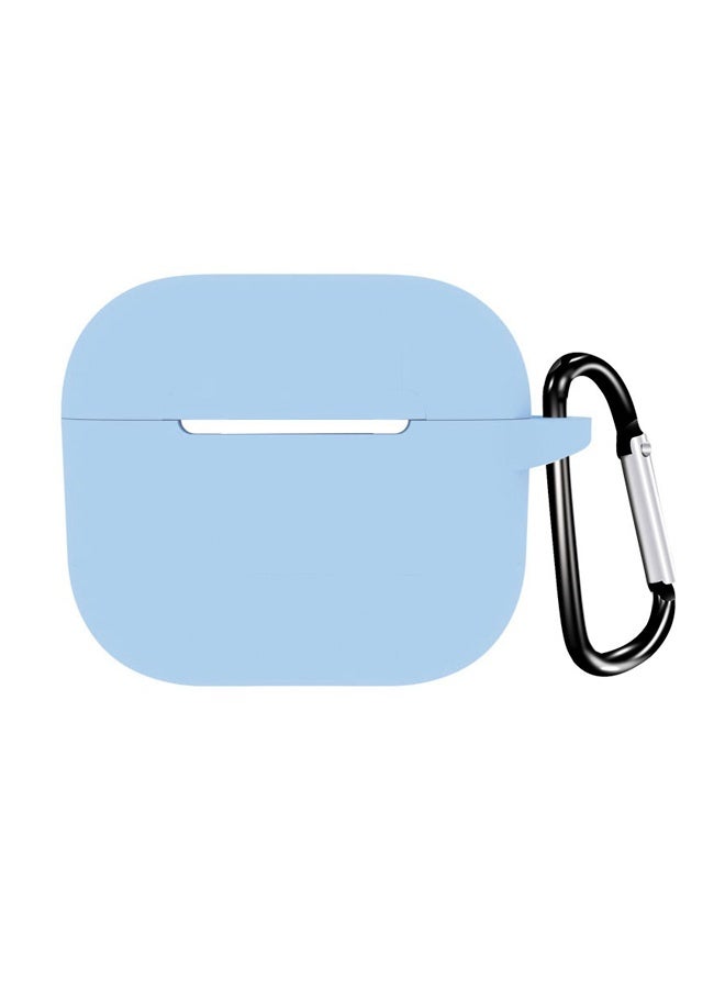 AirPods 3 with keychain protective shell, full body protection, shockproof and lovely soft silicone compatible AirPods third-generation protective shell, blue. - Image 4