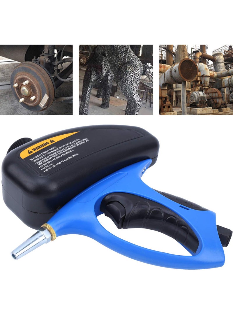SYOSI Sand Blaster, Professional Rust Removing Blaster, Hand Held Gravity Feed Media Blasting Gun, Portable Pneumatic Sand Blaster for Remove Rust, Manual Blasting Tool for Metal, Wood - Image 3