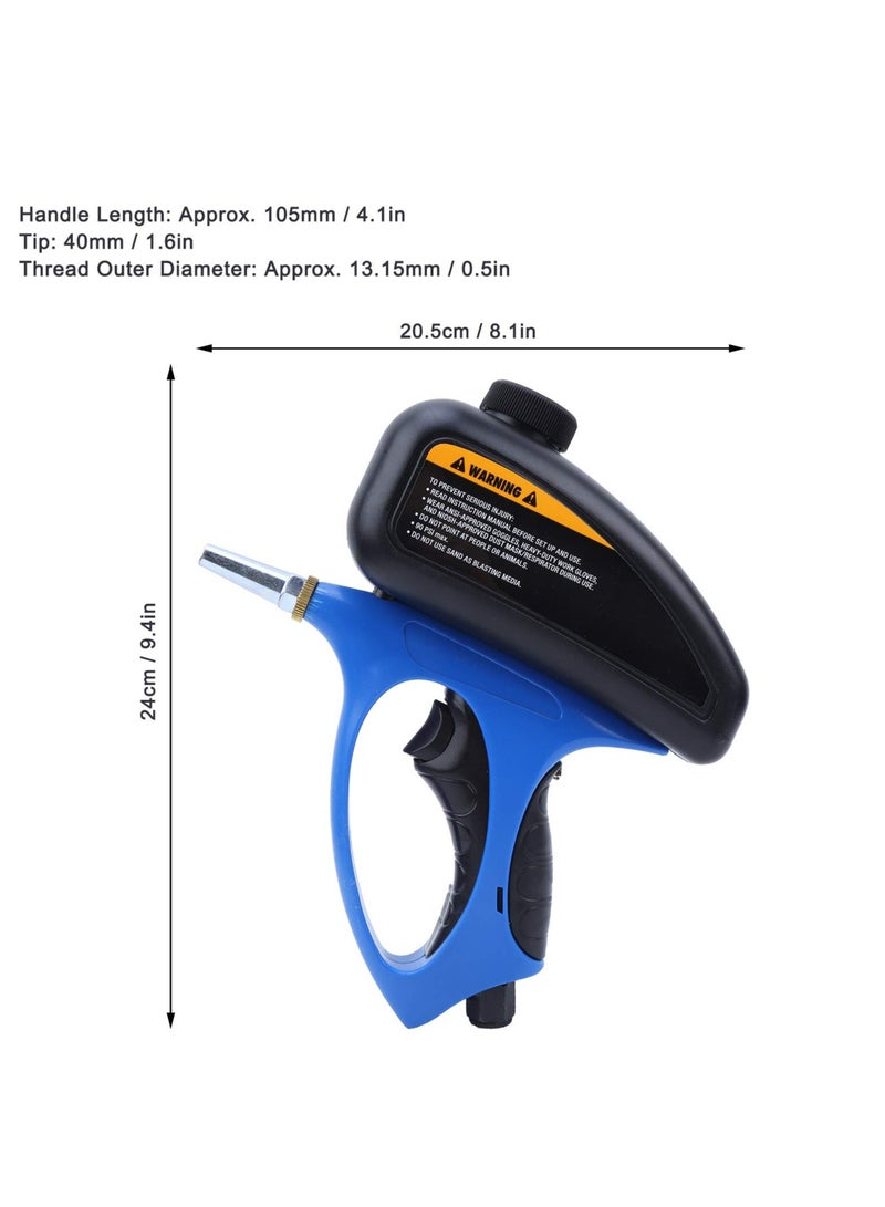 SYOSI Sand Blaster, Professional Rust Removing Blaster, Hand Held Gravity Feed Media Blasting Gun, Portable Pneumatic Sand Blaster for Remove Rust, Manual Blasting Tool for Metal, Wood - Image 5