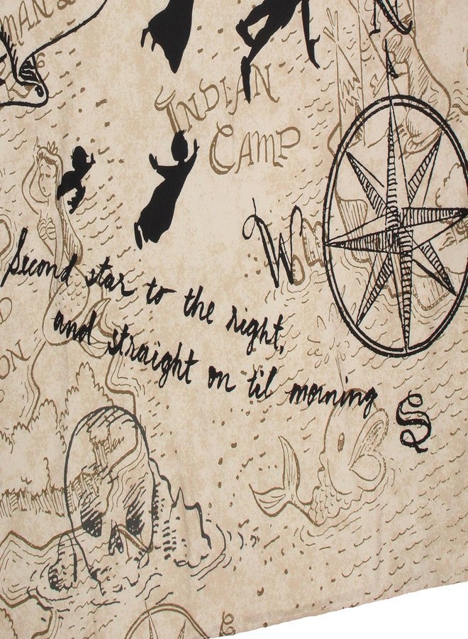 Northwest Disney's Peter Pan Neverland Map Compass Tapestry for Bedroom Wall Hanging for Living Room Dorm Home Decor 40"x35" - Image 3