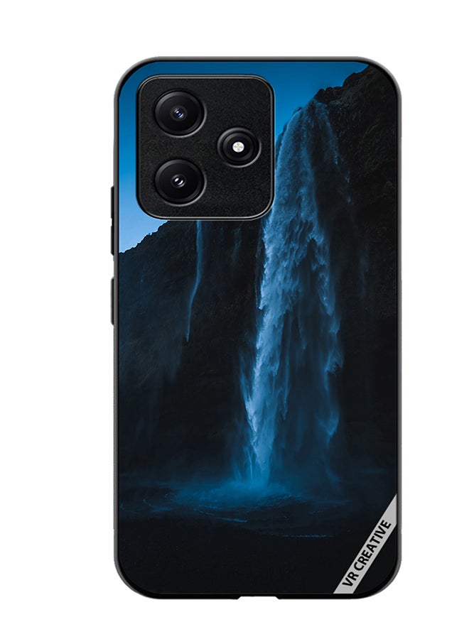 VR CREATIVE Protective Case Cover For Xiaomi Poco M6 Pro 5G Blue Waterfall Design Multicolour - Image 1