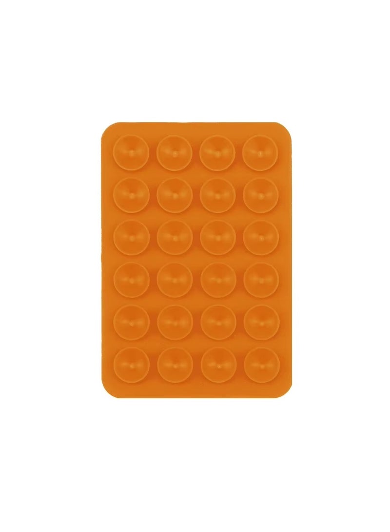 Silicone phone holder Suction - orange - Image 1