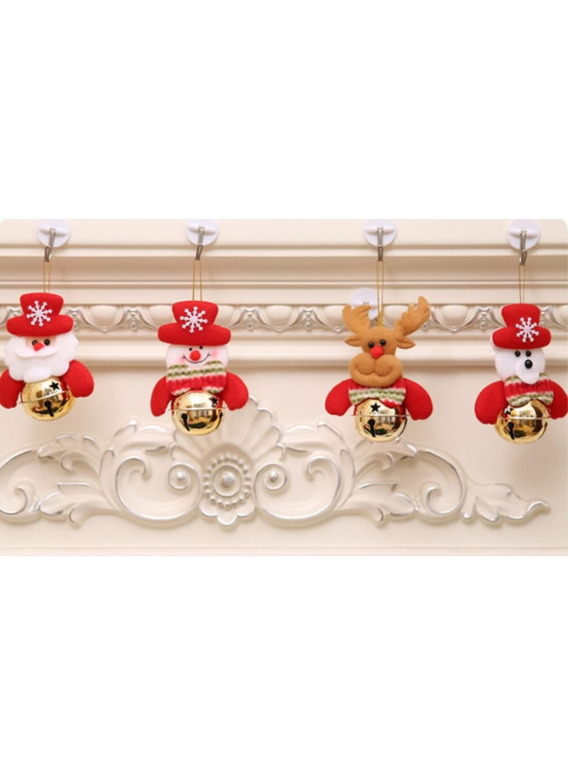 4pcs Christmas Bells Santa Claus Metal Small Jingle Bell Pendants For Home New Year Christmas Tree Hanging Decor Diy Xmas Gift - Image 2