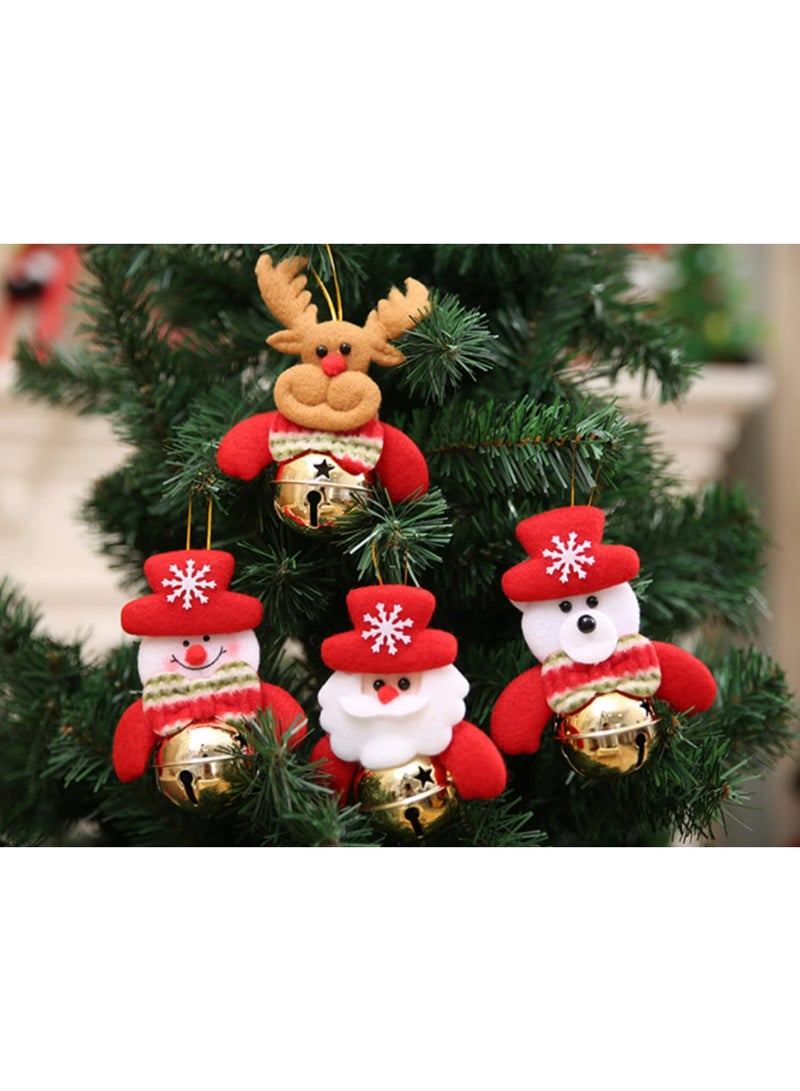 4pcs Christmas Bells Santa Claus Metal Small Jingle Bell Pendants For Home New Year Christmas Tree Hanging Decor Diy Xmas Gift - Image 3