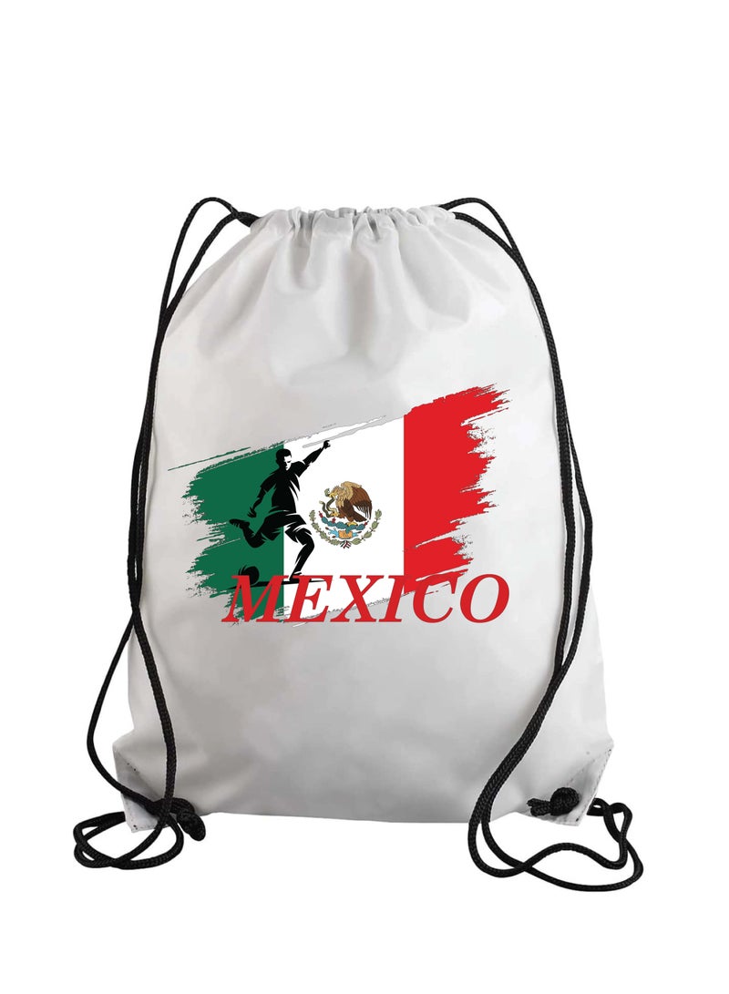 حقيبة برباط أو حقيبة ظهر لكرة القدم المكسيكية مناسبة للبالغين والأطفال ومحبي الرياضة