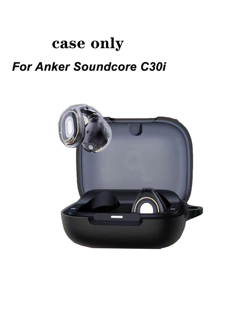 Bluetooth Earphone Case for Anker Soundcore C30i Soft TPU 360° All-Round Protection Headphone Case Cover for Anker Soundcore C30i (Black)  - Image 2