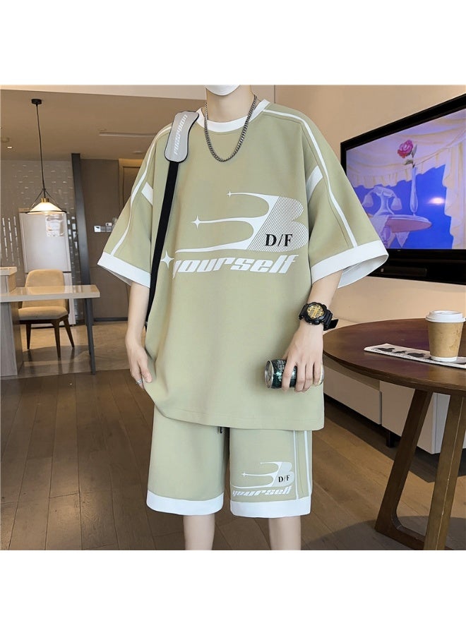 KUYING New Fashion Ice Silk Leisure Sports Set