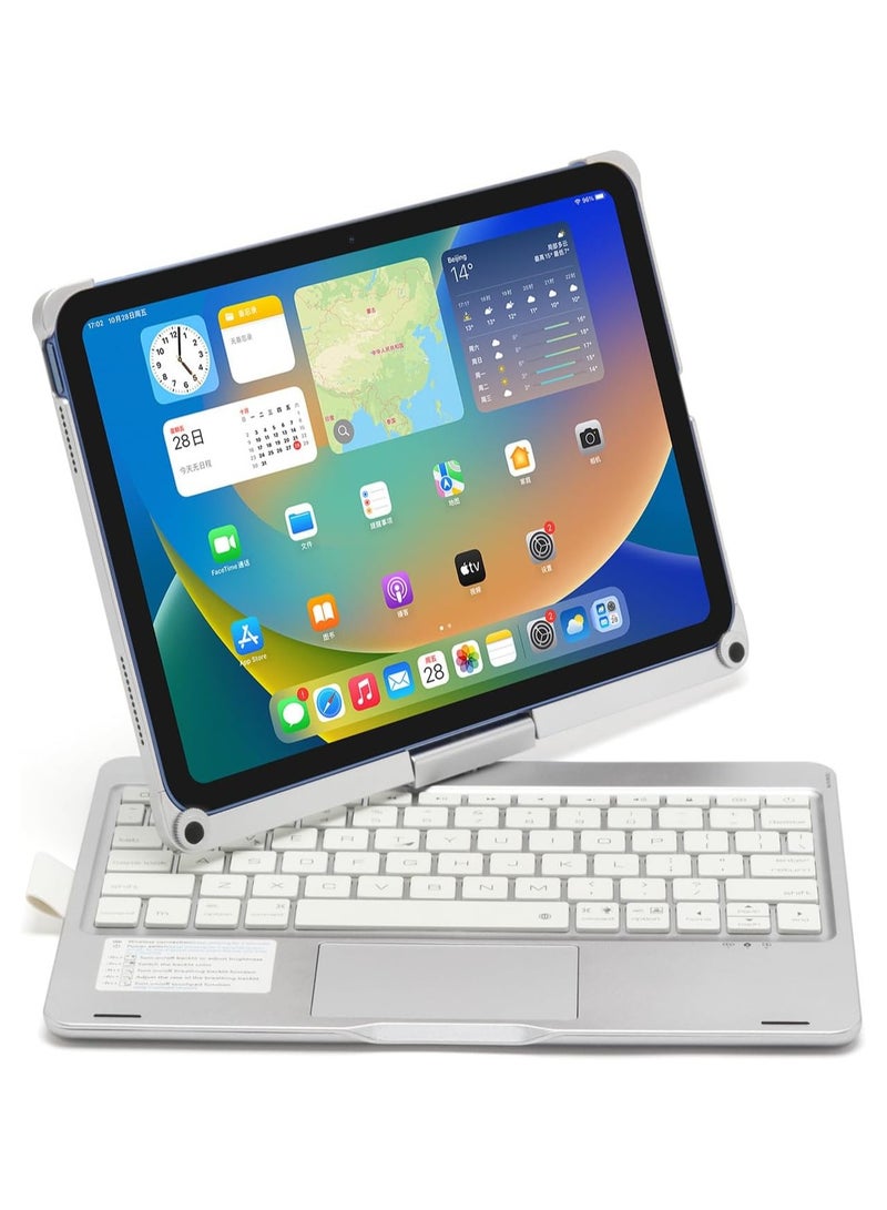 Rotary Type Magic Smart Bluetooth Keyboard Case For iPad 10th Generation 10.9 inch 2022 Model number A2757 A2777 With Trackpad RGB Backlit Keyboard - Image 1