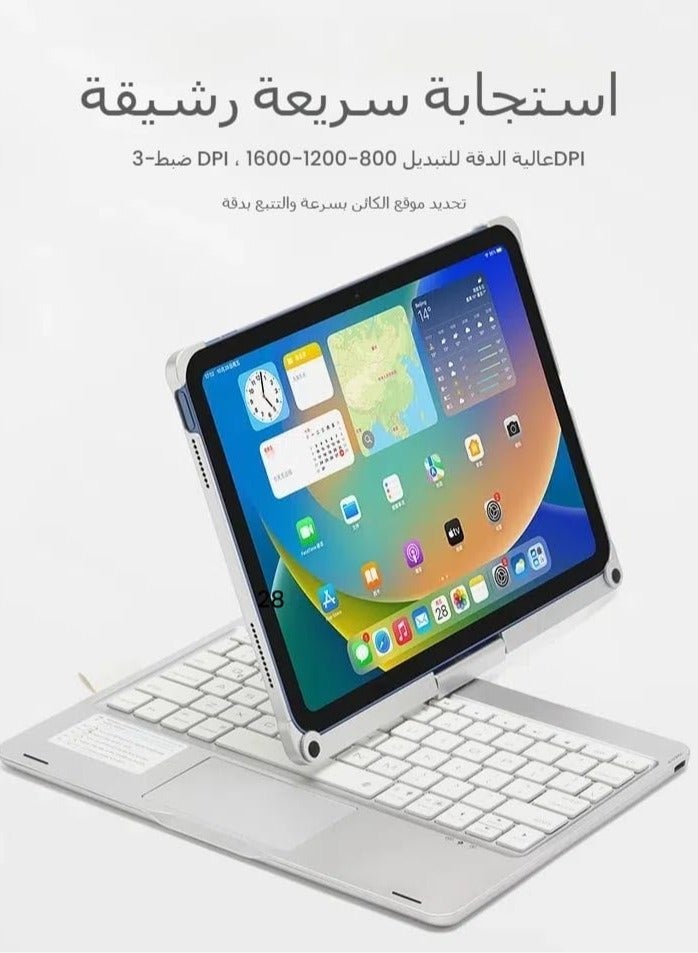 Rotary Type Magic Smart Bluetooth Keyboard Case For iPad 10th Generation 10.9 inch 2022 Model number A2757 A2777 With Trackpad RGB Backlit Keyboard - Image 2