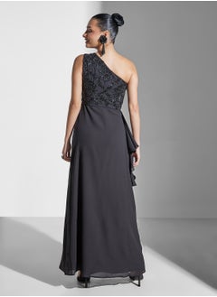 Maya One Shoulder Embellished Tiered Dress  - Image 2