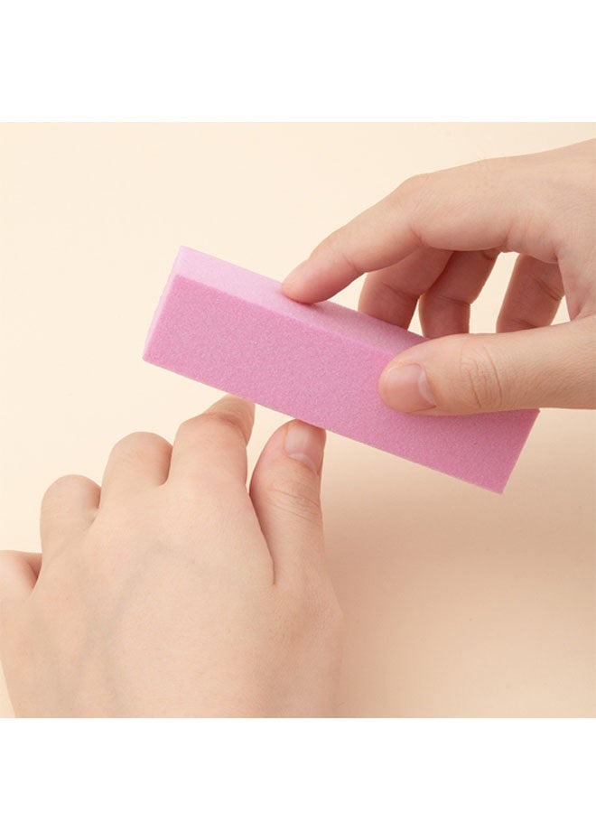 5 Pcs Professional Nail Buffer Block Nail File Sanding Block 4 Way Nail Buffering Manicure Pedicure Tools Nail Files and Buffers for Manicure Tool Kit/Set (Pink) - Image 3