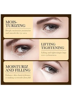 Zozu 1pc 40g Golden Hyaluronic Acid Rich Intensive Moisturizing Eye Cream - Plumps and Smooths Fine Lines, Wrinkles, and Dehydrated Skin - Hypoallergenic, Suitable for All Skin Types including Sensitive Skin  - Image 4