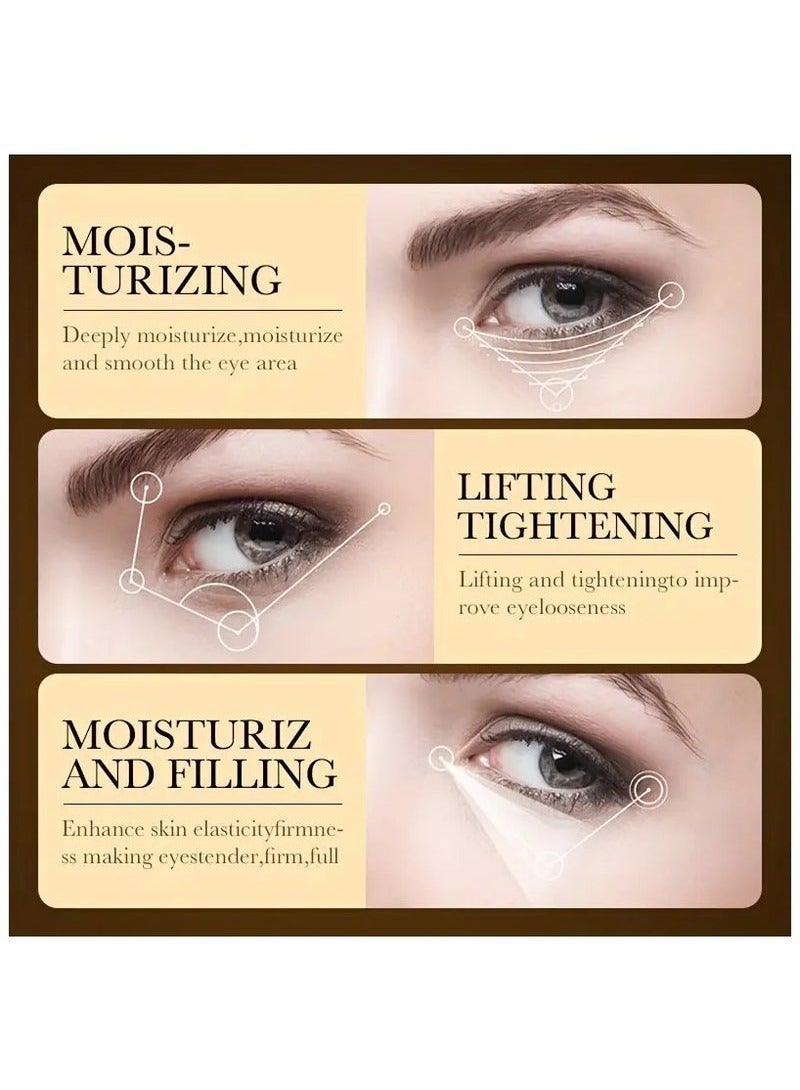 Zozu 1pc 40g Golden Hyaluronic Acid Rich Intensive Moisturizing Eye Cream - Plumps and Smooths Fine Lines, Wrinkles, and Dehydrated Skin - Hypoallergenic, Suitable for All Skin Types including Sensitive Skin - Image 4