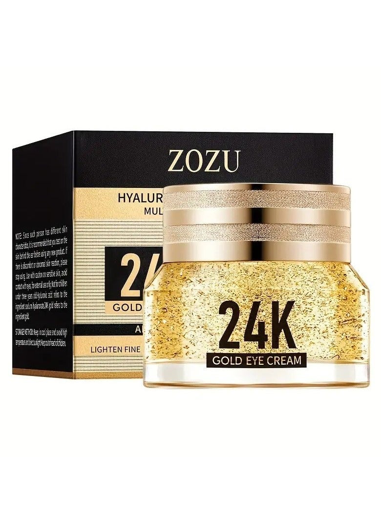 Zozu 1pc 40g Golden Hyaluronic Acid Rich Intensive Moisturizing Eye Cream - Plumps and Smooths Fine Lines, Wrinkles, and Dehydrated Skin - Hypoallergenic, Suitable for All Skin Types including Sensitive Skin - Image 5