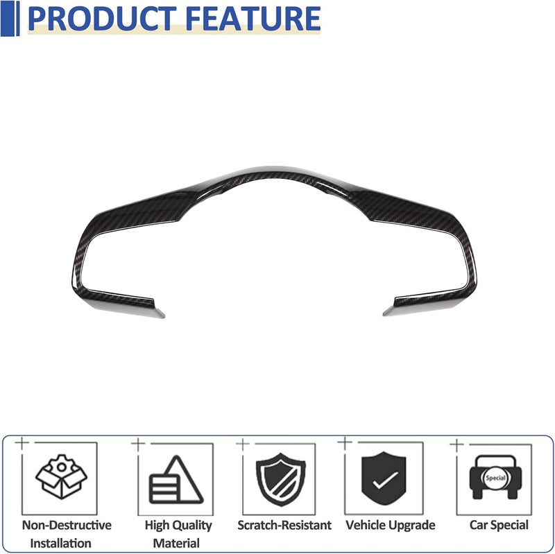 Daeiclru Carbon Fiber Steering Wheel Cover Trim for Jaguar - Image 3