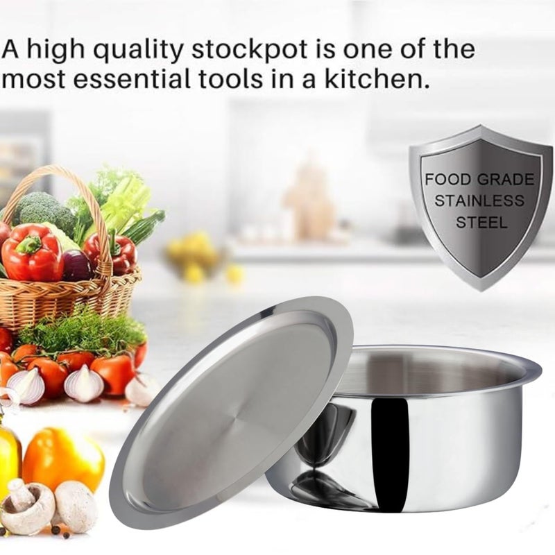 VINOD Vinod Platinum Triply Stainless Steel Tope with Stainless Steel Lid 35 litres Capacity 20 cm Diameter Silver Induction and Gas Stove Friendly 5 Years Warranty - Image 5