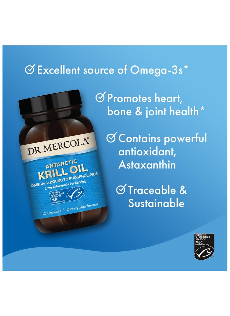Dr. Mercola Antarctic krill oil omega-3s bound to phospholipids 2 mg astaxanthin per serving 60 capsules | dietary supplement  - Image 4