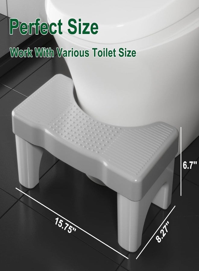 Divik Toilet Potty Stool for Adults & Kids - Foldable Leg Toilet Stool for Bathroom, Squatty Design for Better Bowel Movement, U-Shaped Fit, Easy to Clean, Store, and Assemble (1Pcs) (Grey) - Image 3