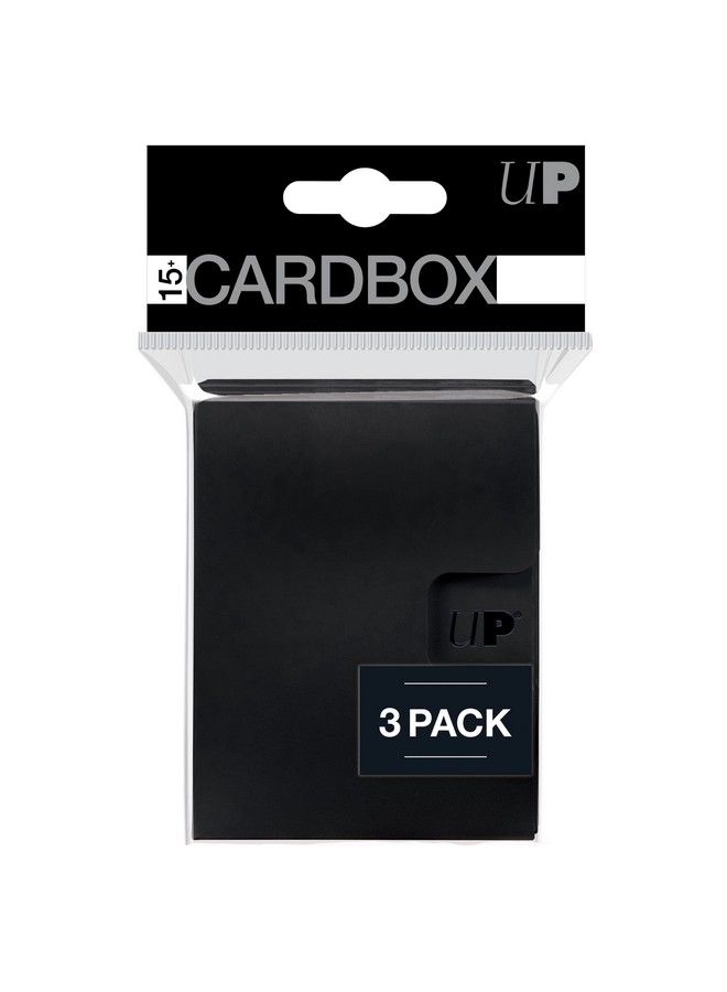 Ultra Pro Ultra Pro Card Protector Pro 15+ Card Box 3Ct (Black) Protect Your Valuable Sports Cards Gaming Cards And Collectible Trading Cards Fits Inside Ultra Pro Deck Box For Extra Protection  - Image 1