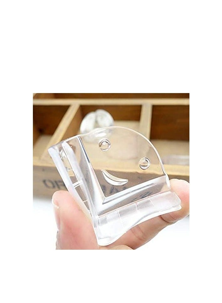 ECVV Baby Proofing Corner Guards, Bumper Furniture Table Edge Sharp Corner Protectors Clear PVC Cover for Toddler Kids with Adhesive Tape Smiley L-Shaped (12 Pieces) Black - Image 2