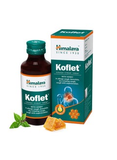 Koflet Syrup|100 Ml| Relief From Cough, Sore Throat | Non-Drowsy Formula| Made With Herbs | Contains 25% Honey*