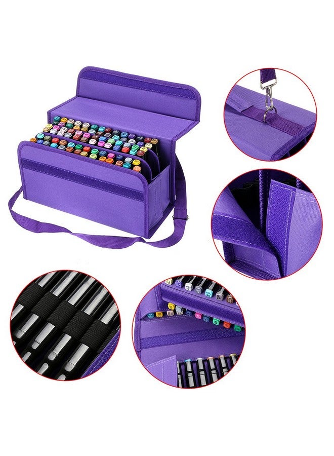 BTSKY Handy 80 Slot Carrying Lipstick Organizer Marker Case Holder For Touch Spectrum Noir Paint S Purple - Image 5
